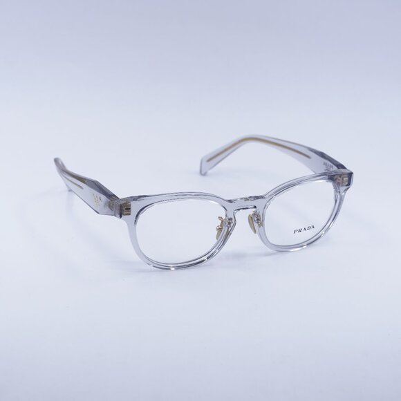 Prada PRB06VD 12R1O1 Eyeglasses Transparent Grey 50mm Cat Eye Frame - Picture 1 of 10